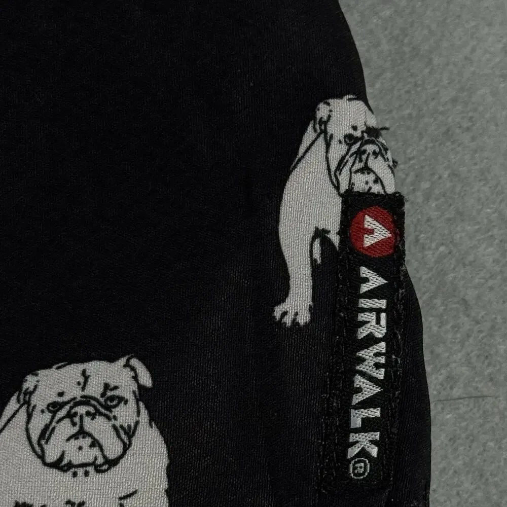Airwalk Board Shorts Mens S Black White Bulldog Surf Swim Elastic Waist